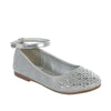 TIP TOP KIDS DPARKING RHINESTONE METALLIS FLATS